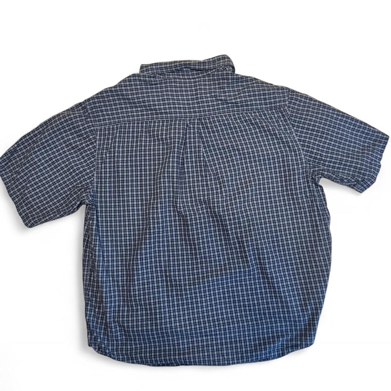 -blue carhartt vintage check button down shirt