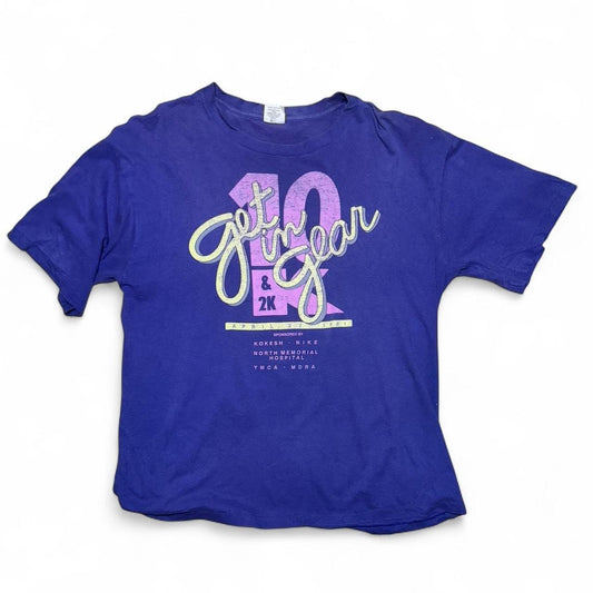 -vintage nike 1990s purple runner tee
