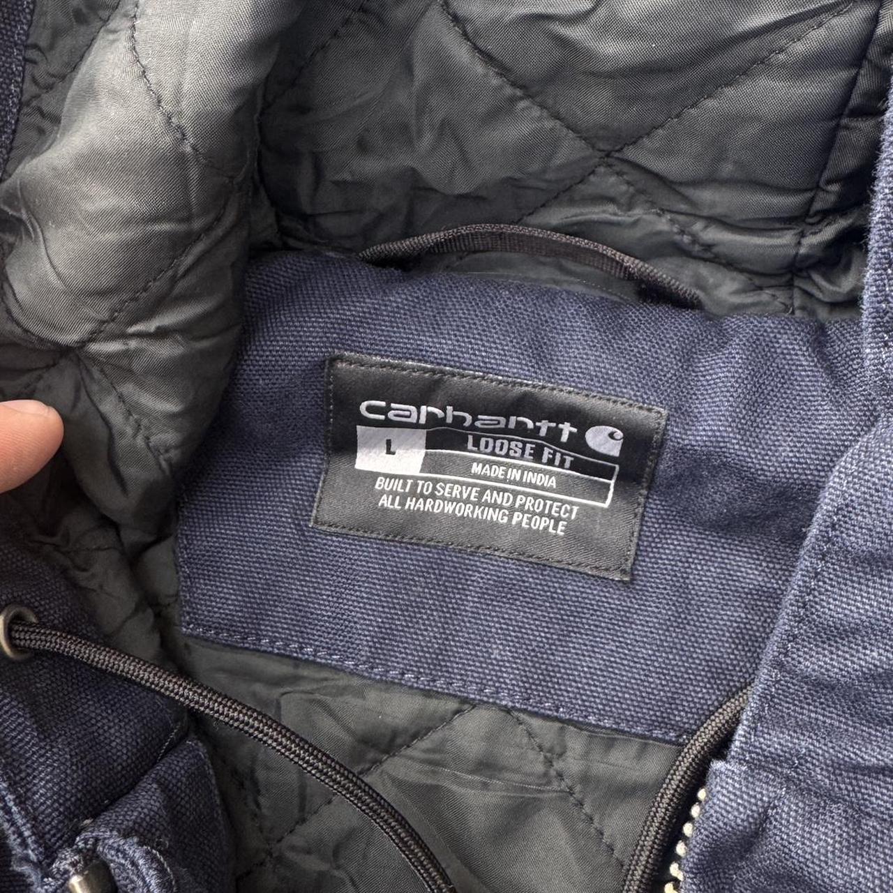 Navy Carhartt active jacket with hood