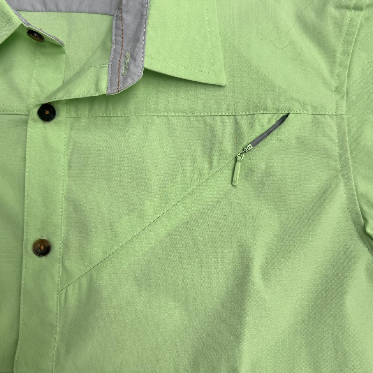 Lime green Oakley short sleeve button up shirt