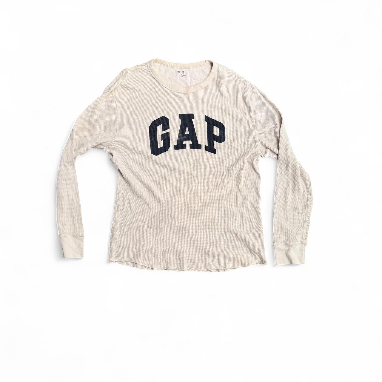 Cream Gap long sleeve lightweight waffle tee