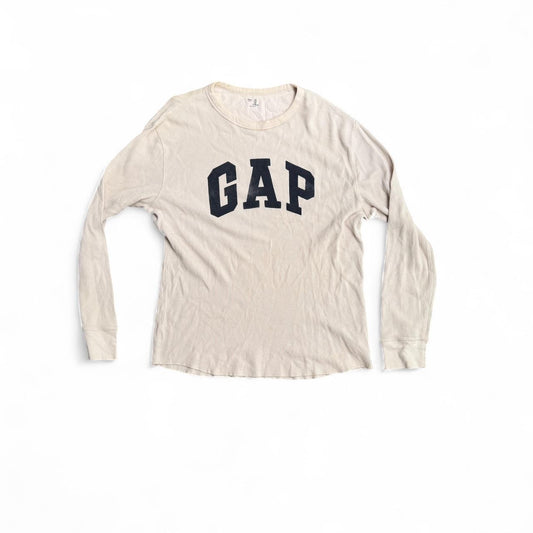 Cream Gap long sleeve lightweight waffle tee