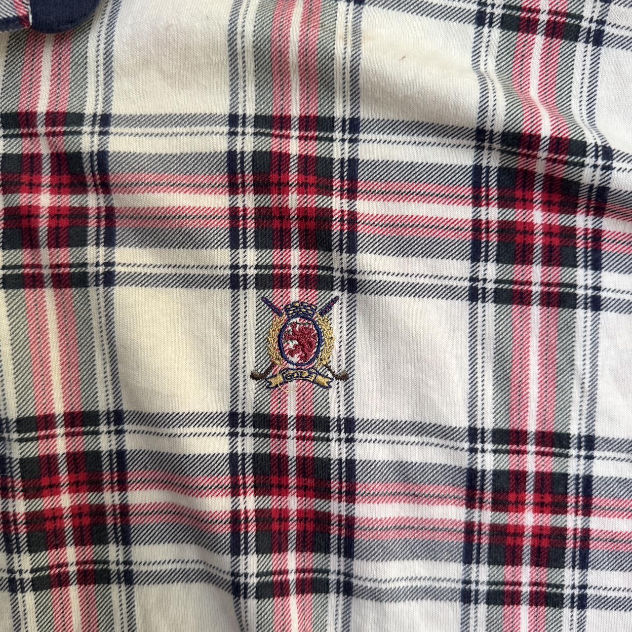 Tommy Hilfiger plaid golf polo shirt