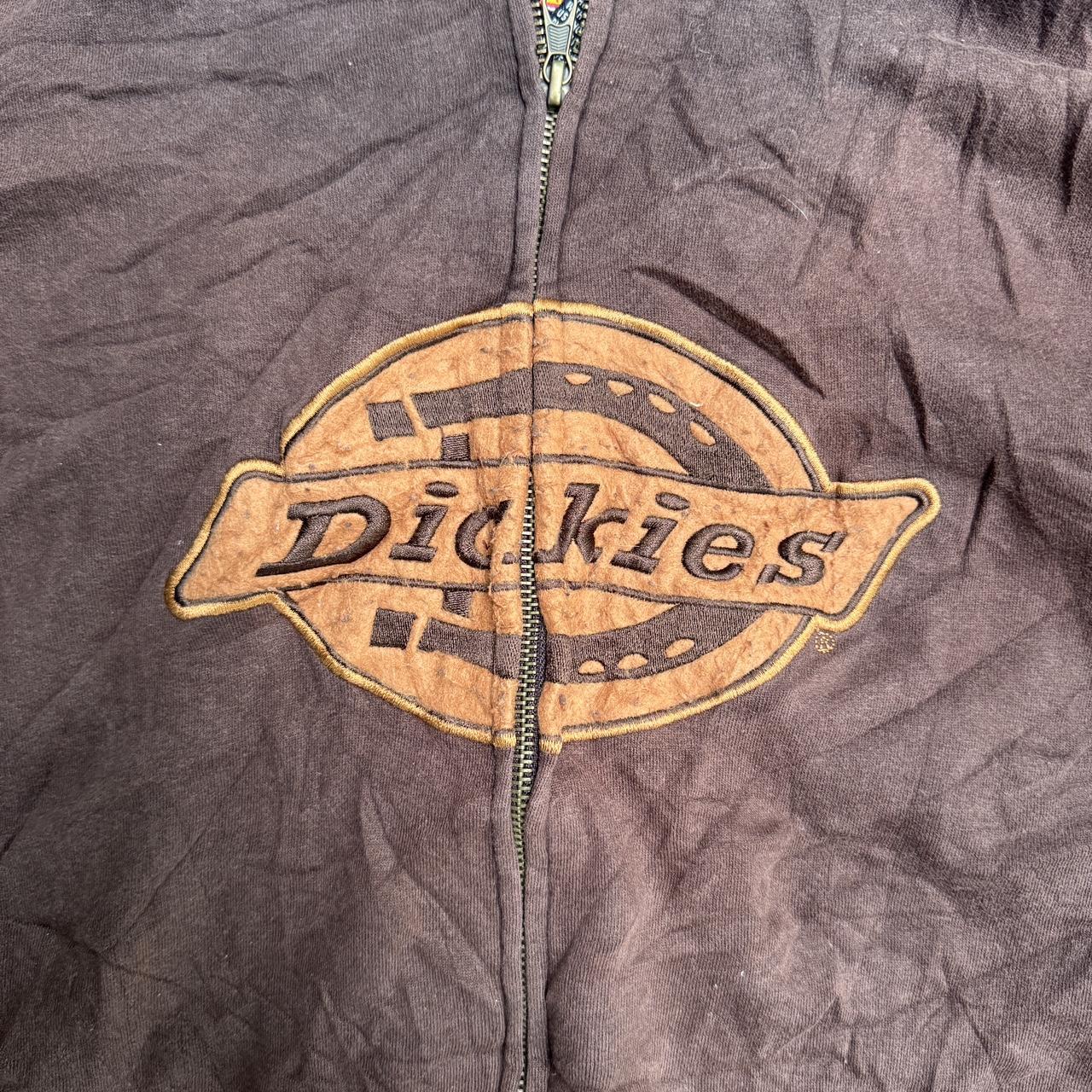 Brown and orange Dickies zip-up hoodie
