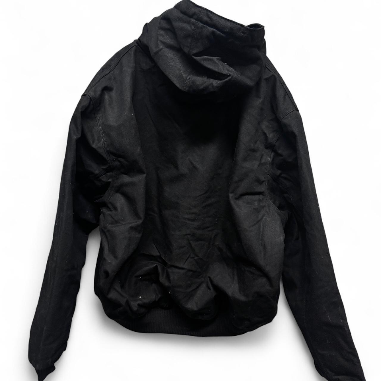 Carhartt Black Active Jacket Gold Zip Quilted Lined Size XL Loose Fit