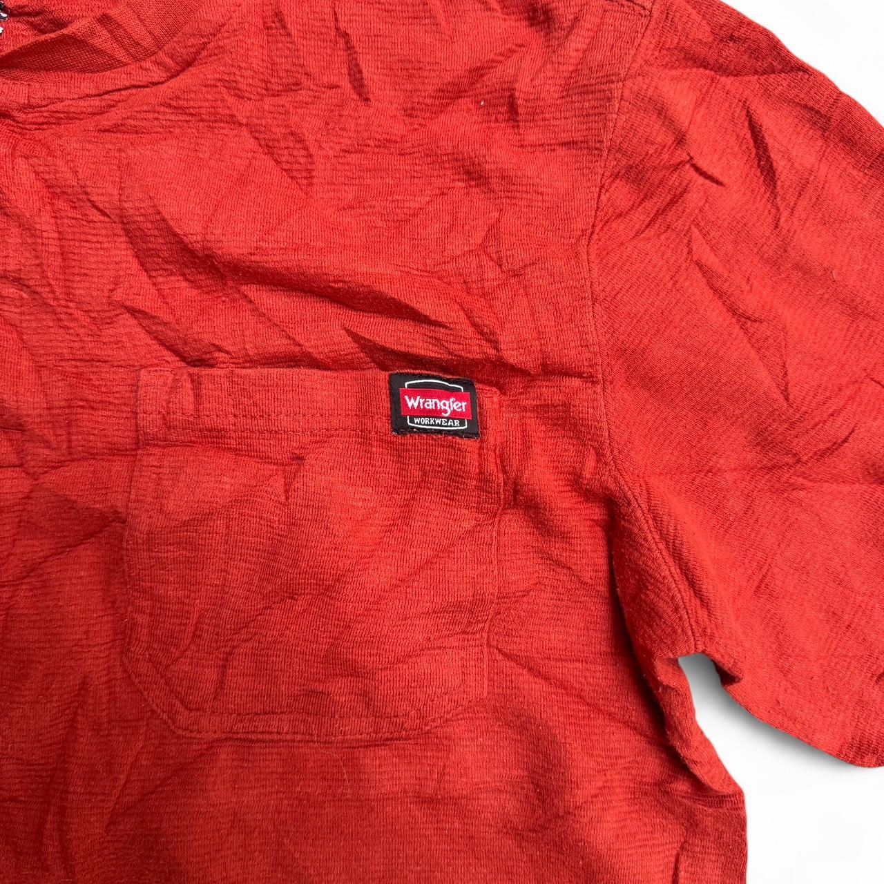 Red Wrangler long sleeve shirt with pocket
