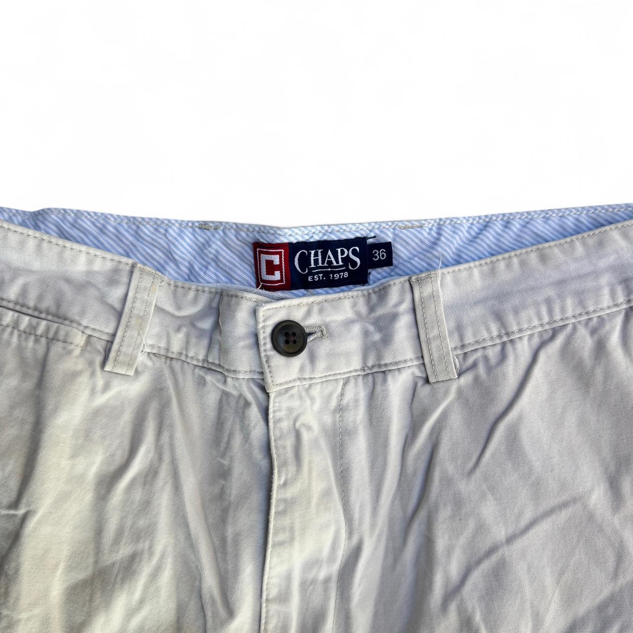 Tan Chaps cargo shorts with a relaxed fit