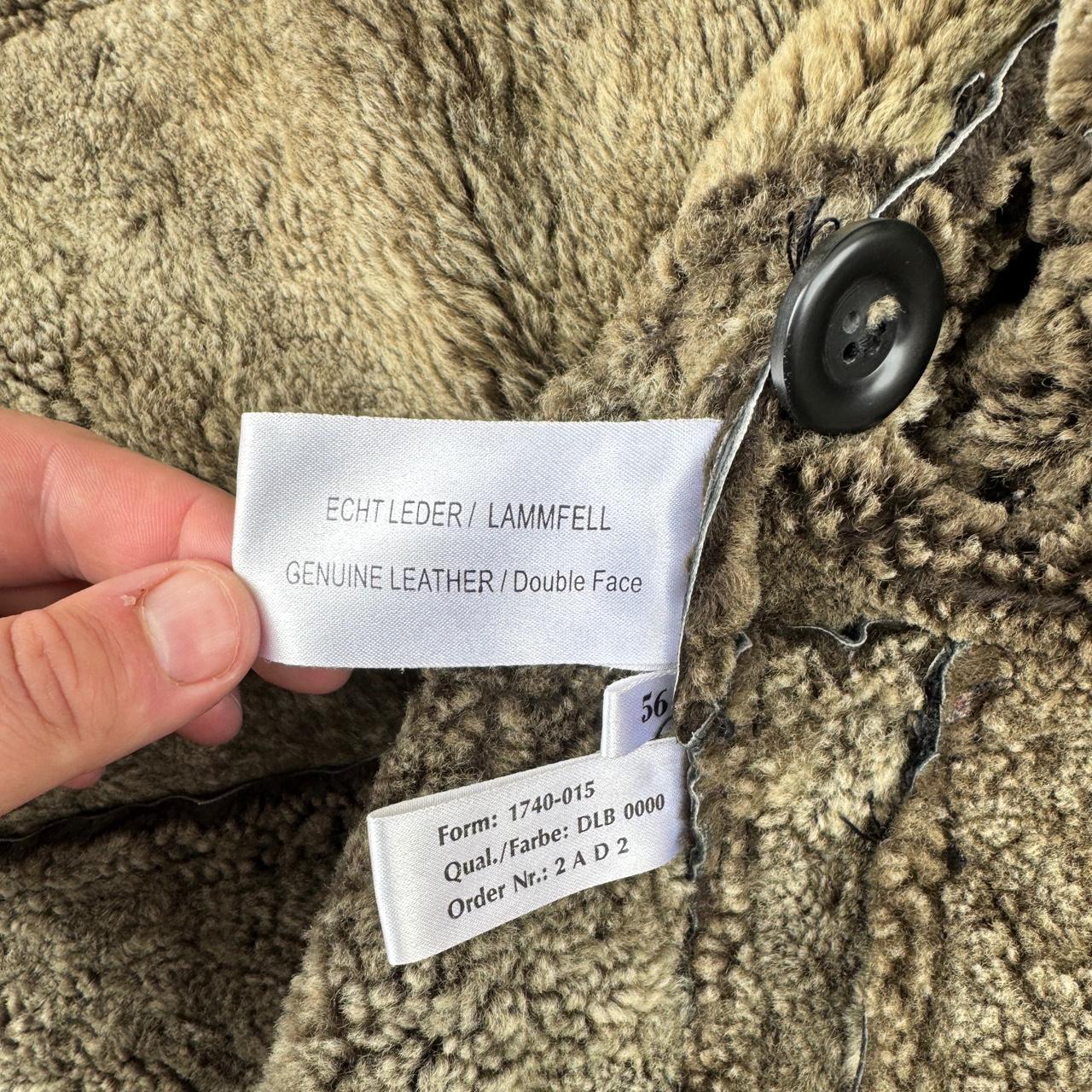 Leather shearling lined jacket