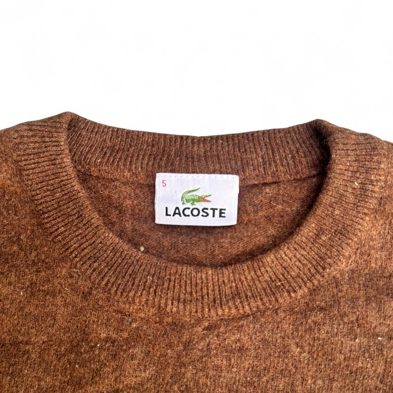Brown Lacoste knitted sweater