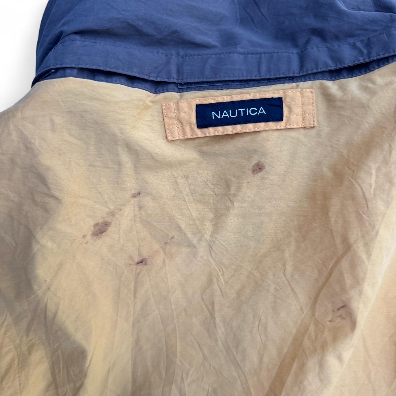 Yellow Nautica windbreaker with adjustable waist