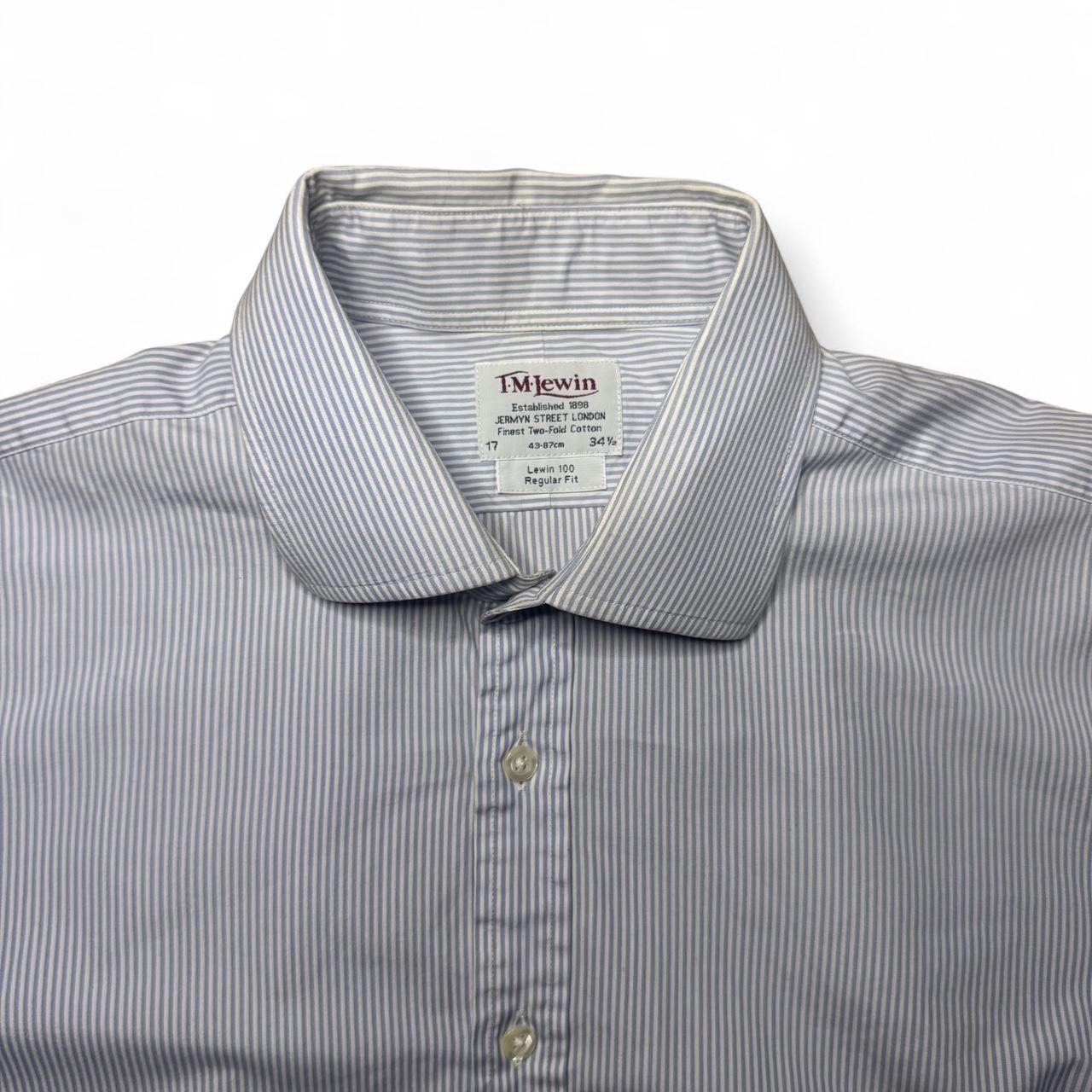 -tm lewin blue and white shirt