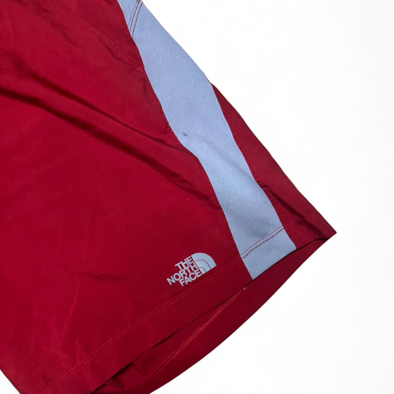 -Red and grey vintage north face shorts