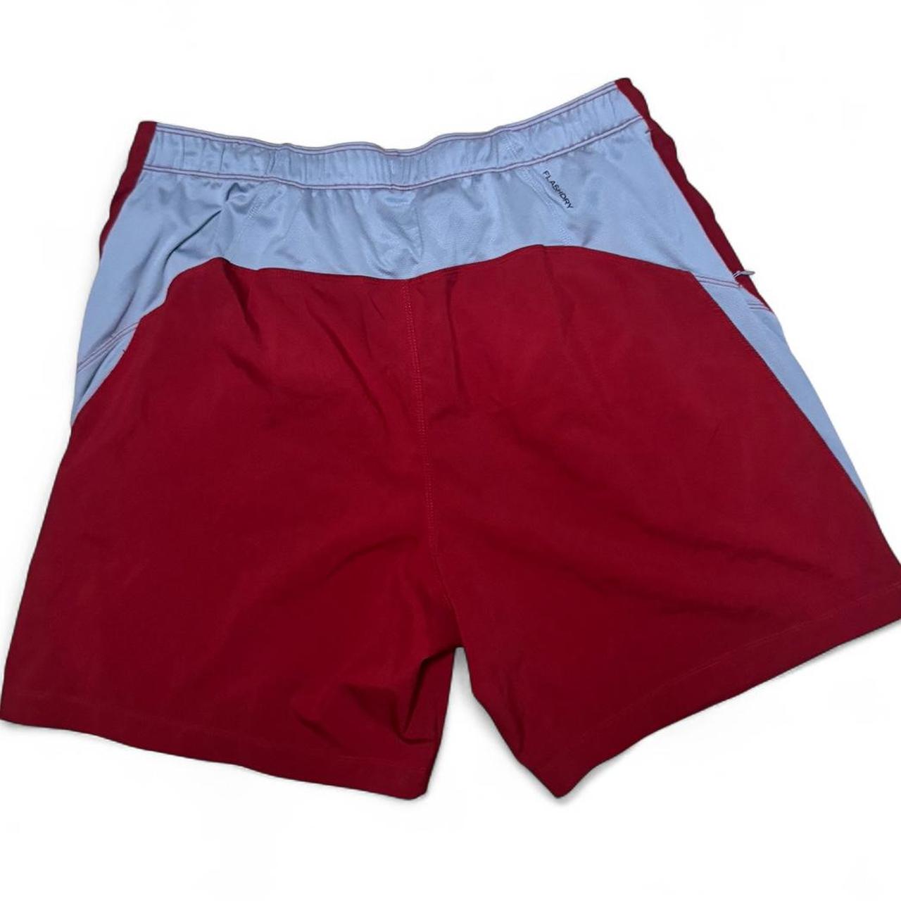 -Red and grey vintage north face shorts
