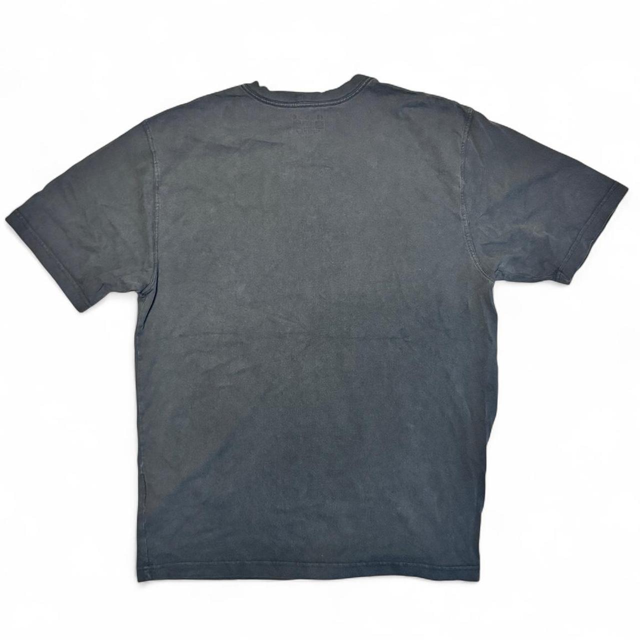 -olive carhartt tee with orange spellout
