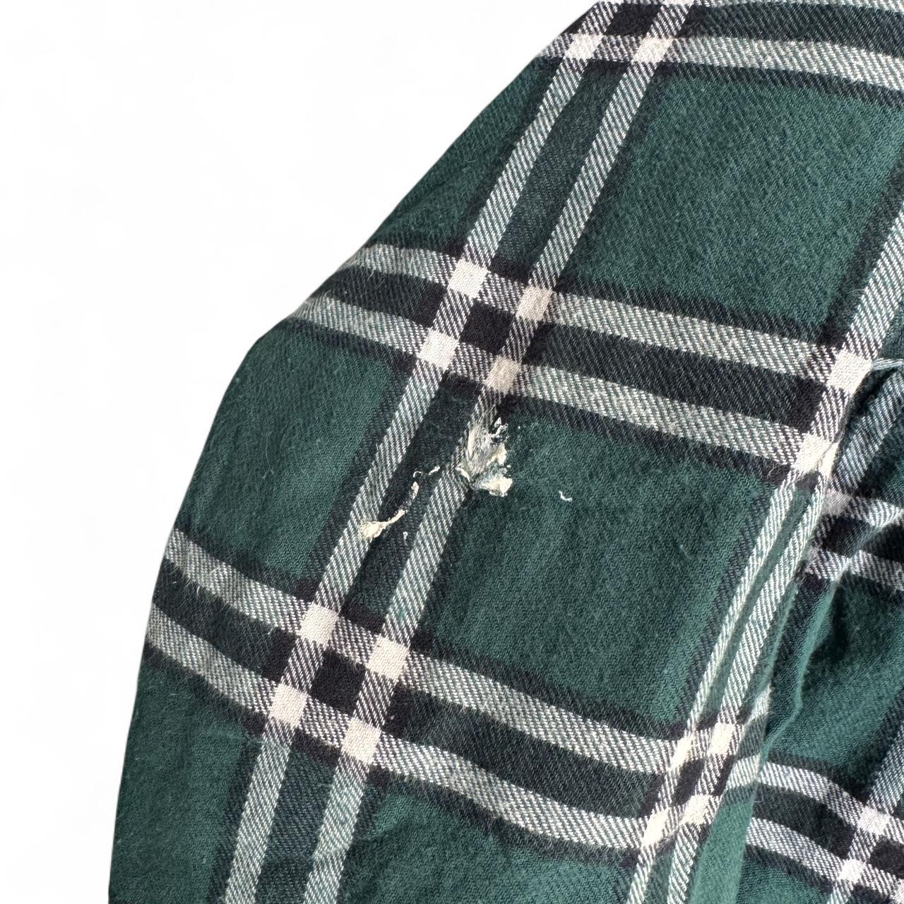 Green and white Wrangler premium quality workwear flannel shirt