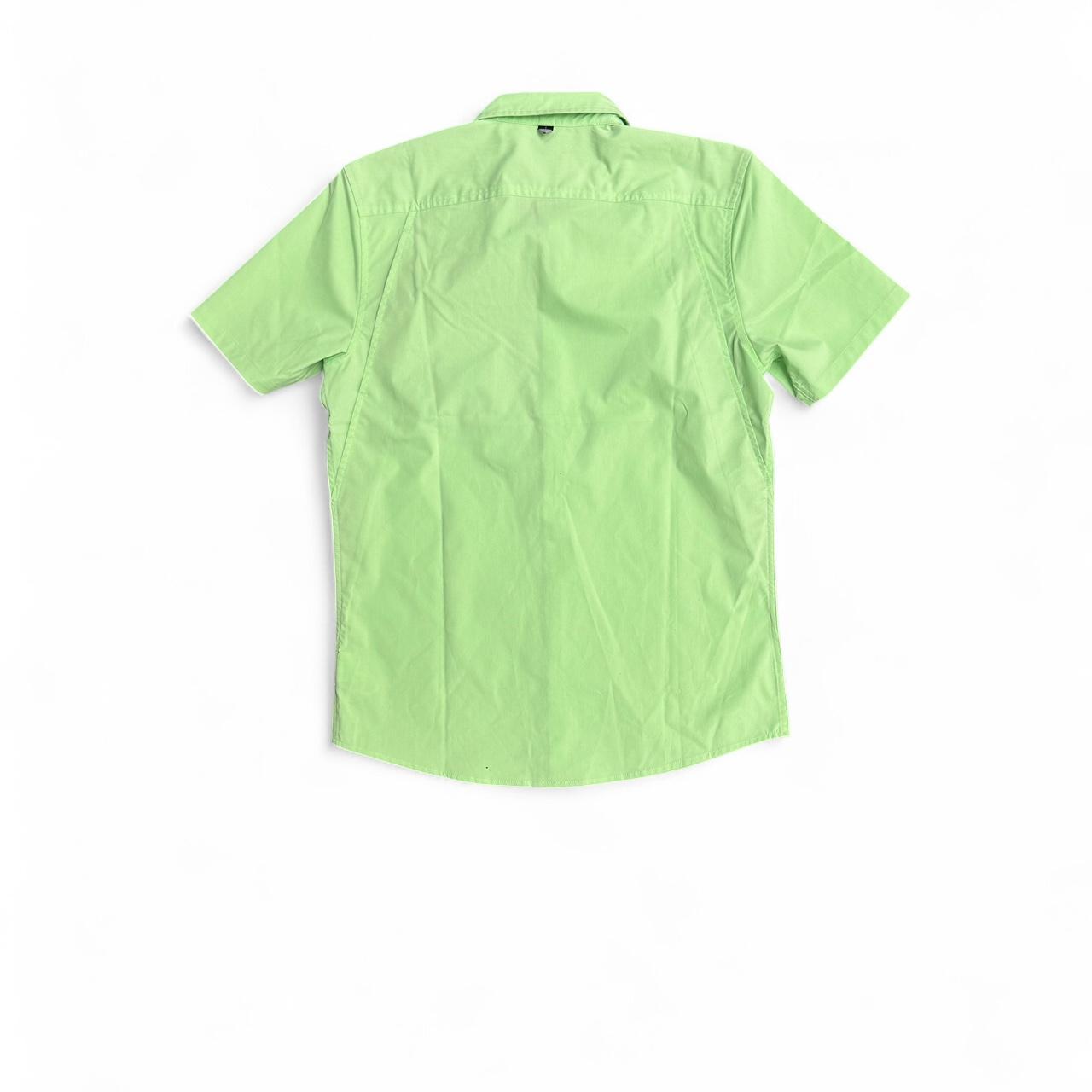 Lime green Oakley short sleeve button up shirt