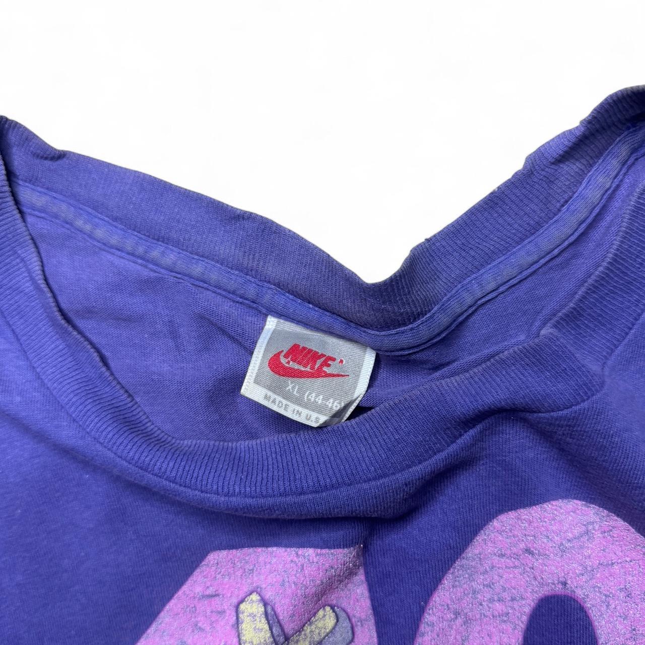 -vintage nike 1990s purple runner tee
