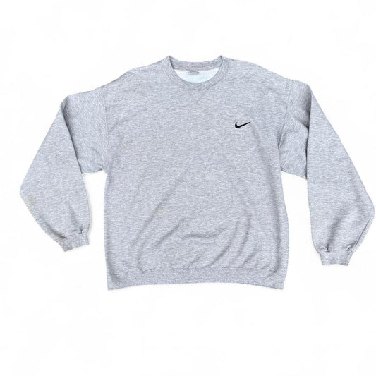 Grey Nike sweatshirt with embroidered logo