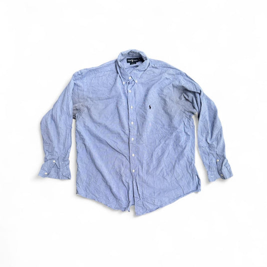 Blue and white gingham check Ralph Lauren shirt