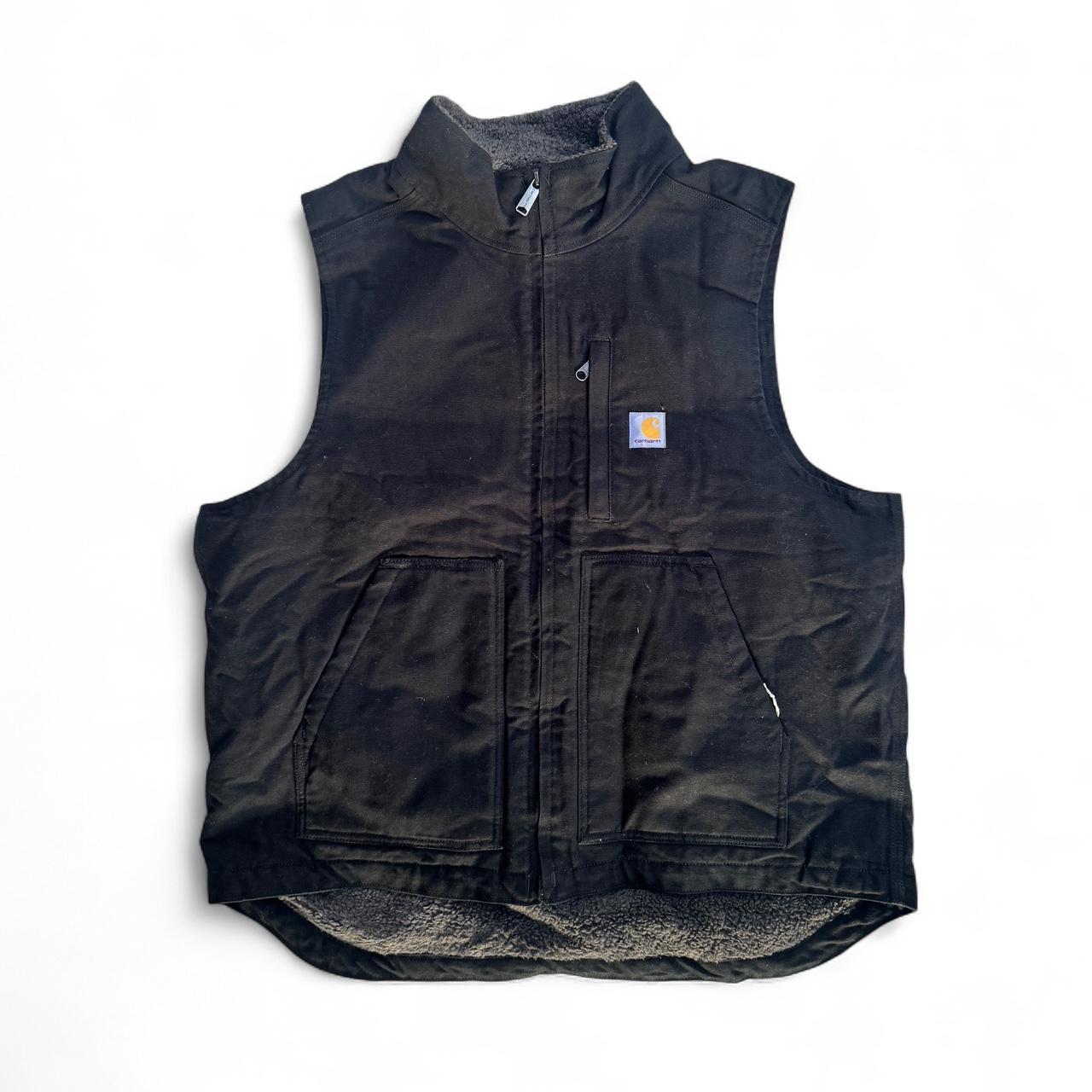 Black Carhartt vest fleece lined size medium