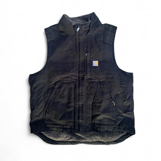 Black Carhartt vest fleece lined size medium