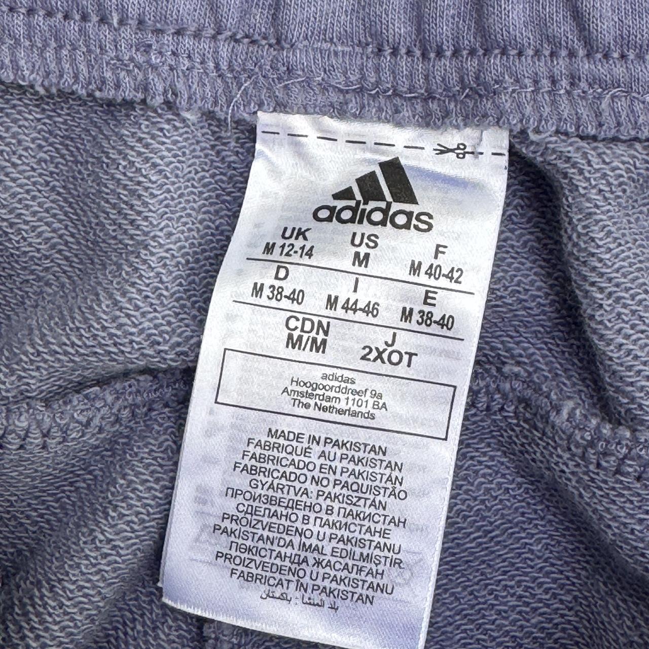 Adidas purple joggers with drawstring waist