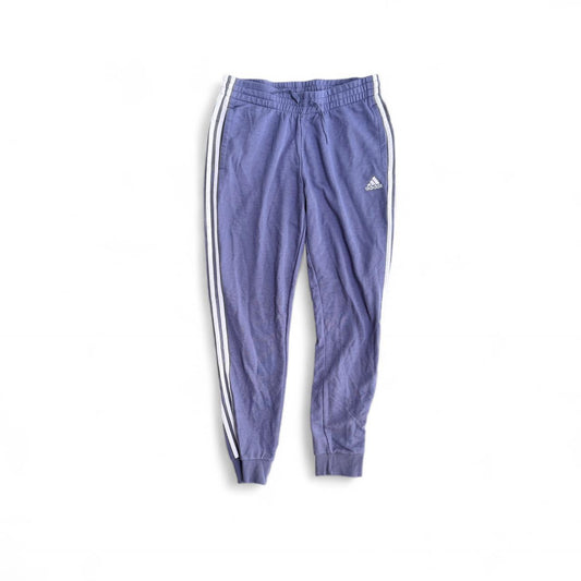 Adidas purple joggers with drawstring waist