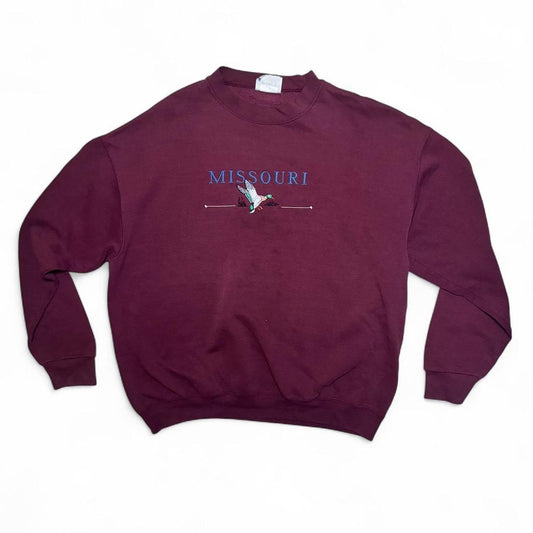 -cool vintage Lee Missouri crewneck burgundy