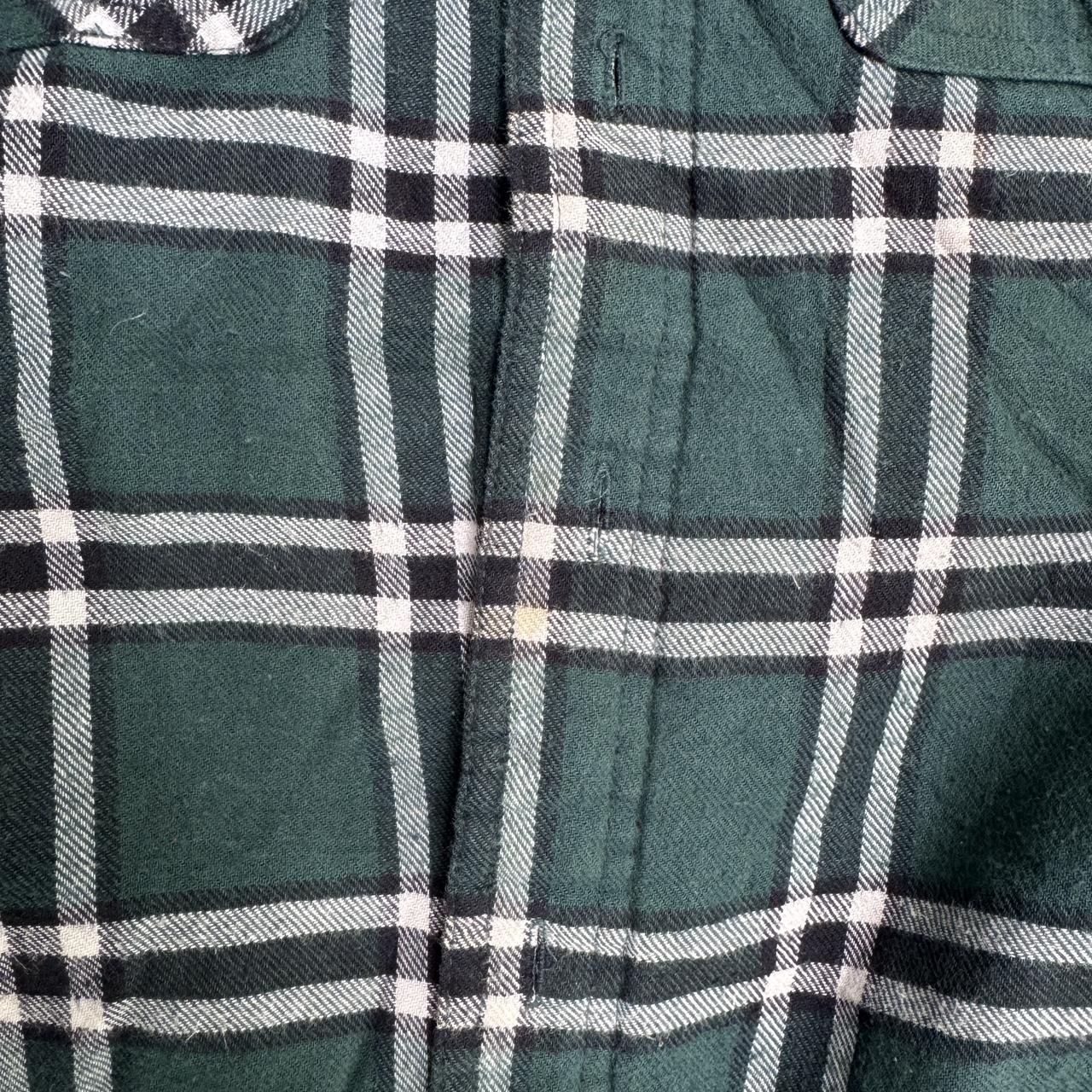 Green and white Wrangler premium quality workwear flannel shirt