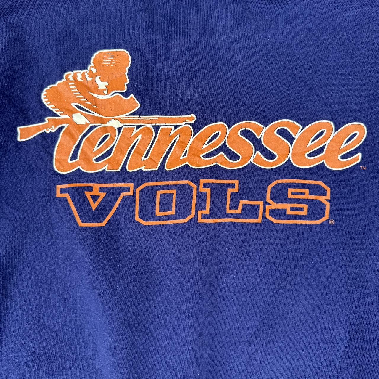 Nike crewneck sweatshirt in blue and orange swoosh