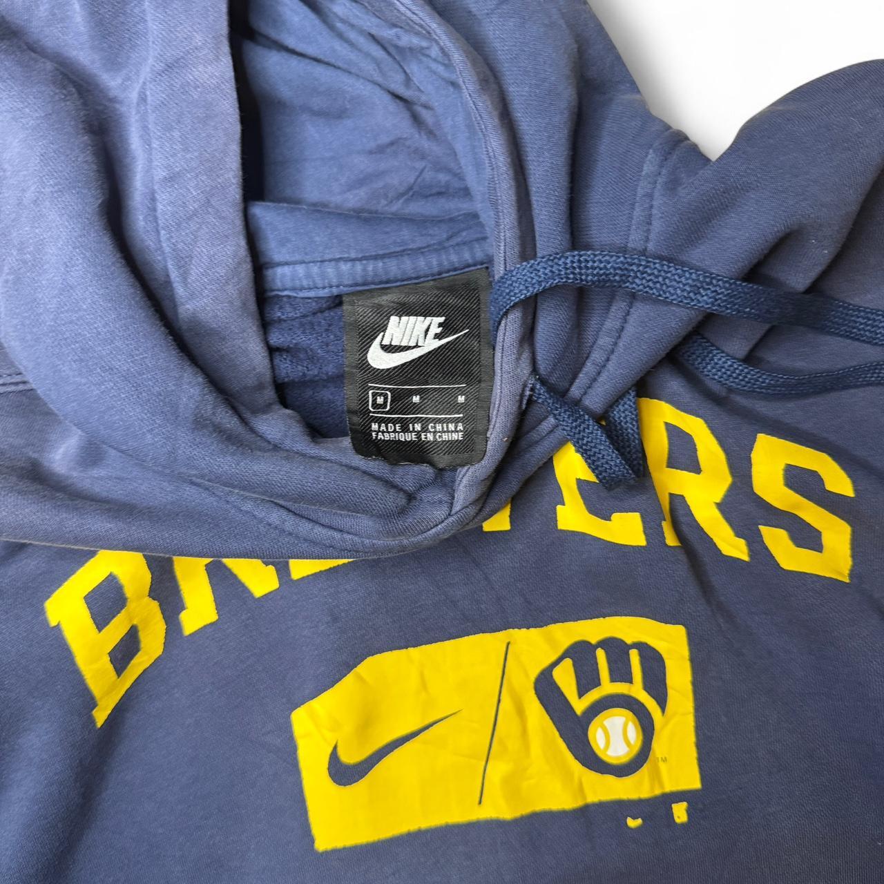 Classic Nike Brewers hoodie in navy blue