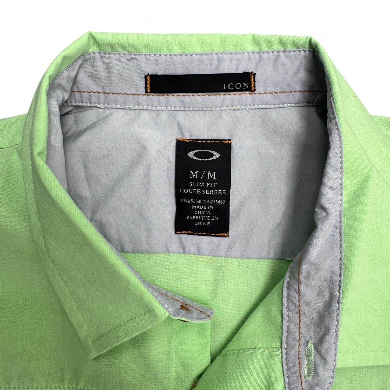 Lime green Oakley short sleeve button up shirt