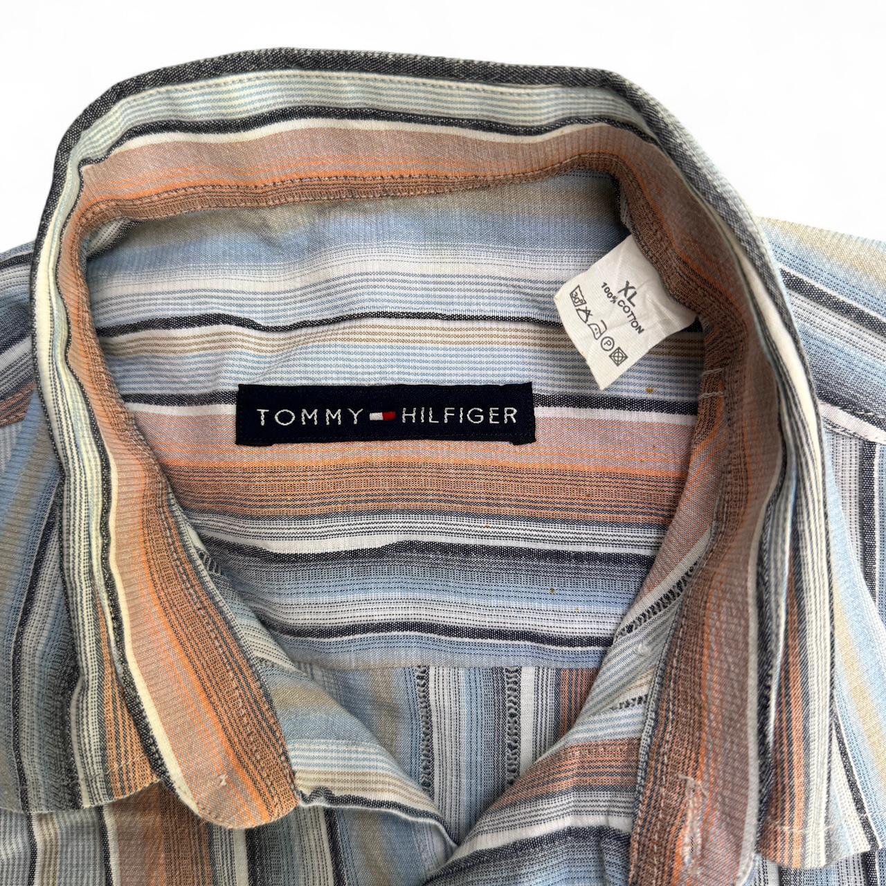 Tommy Hilfiger striped short sleeve button up shirt