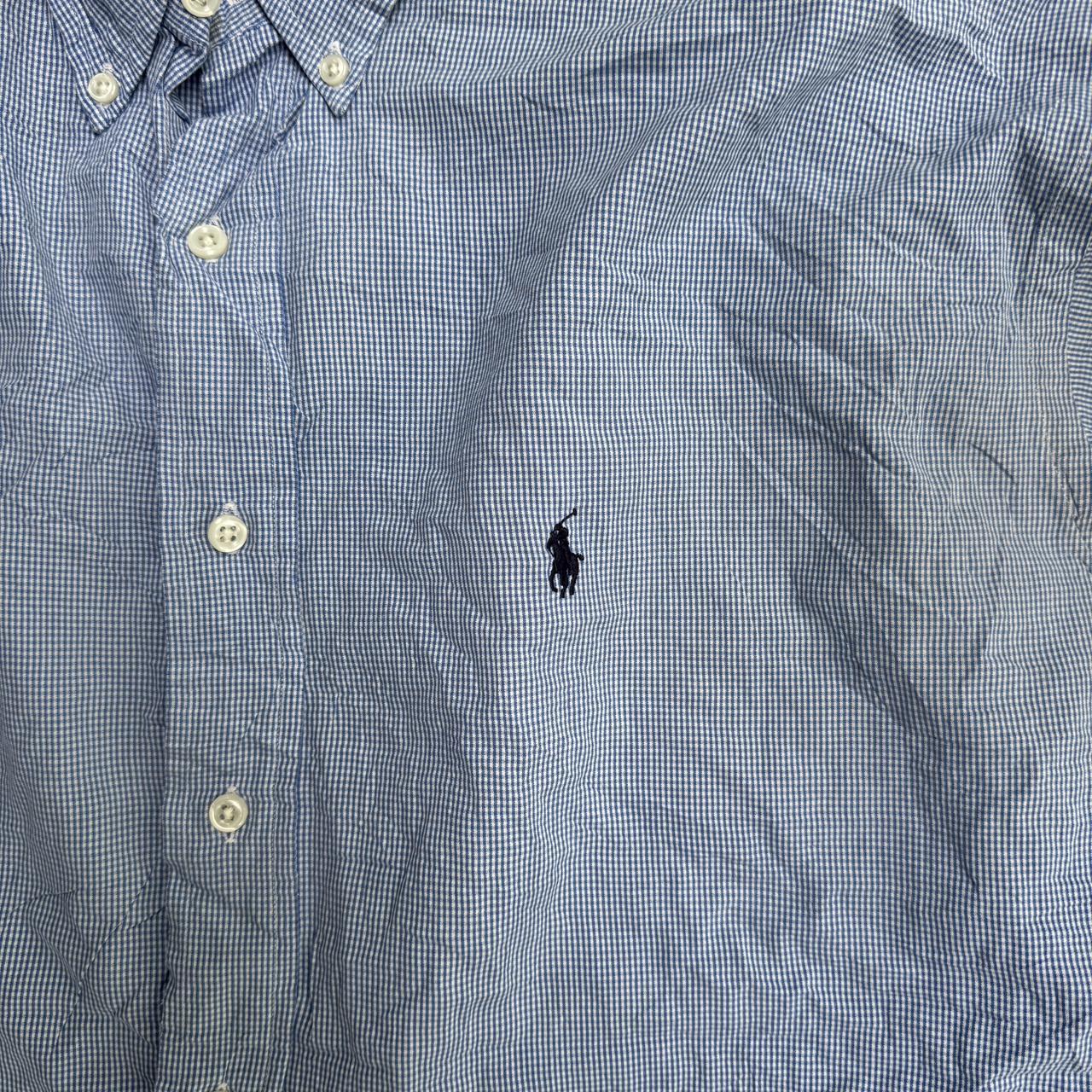Blue and white gingham check Ralph Lauren shirt