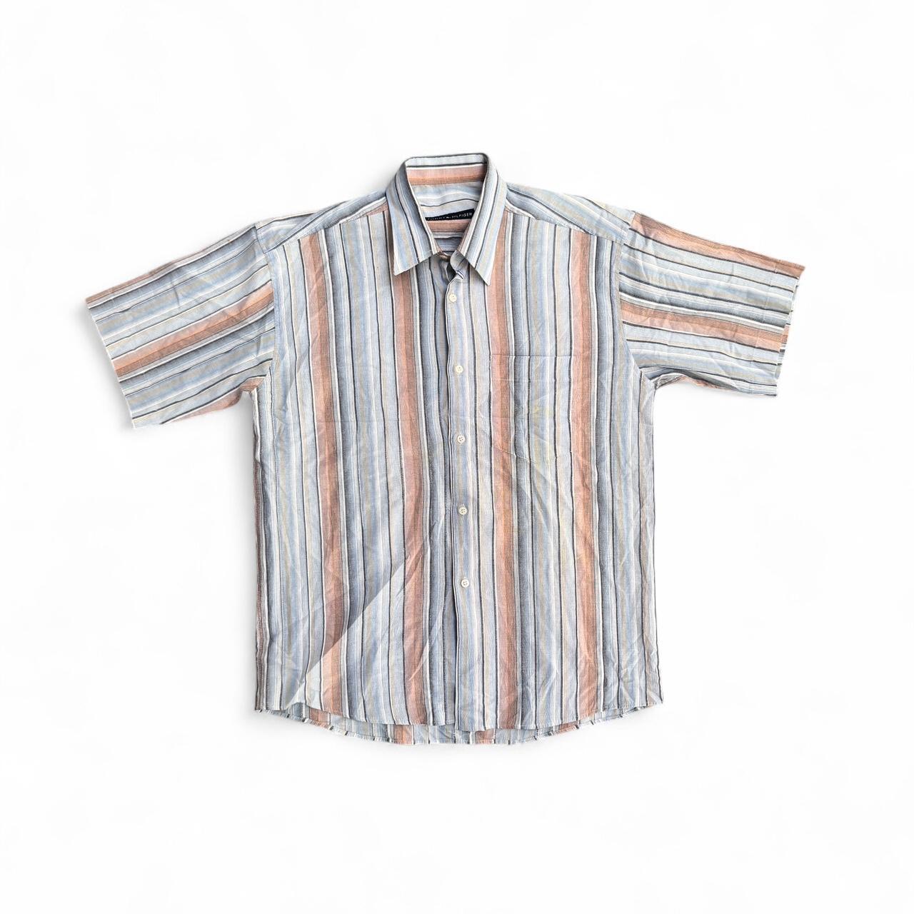 Tommy Hilfiger striped short sleeve button up shirt