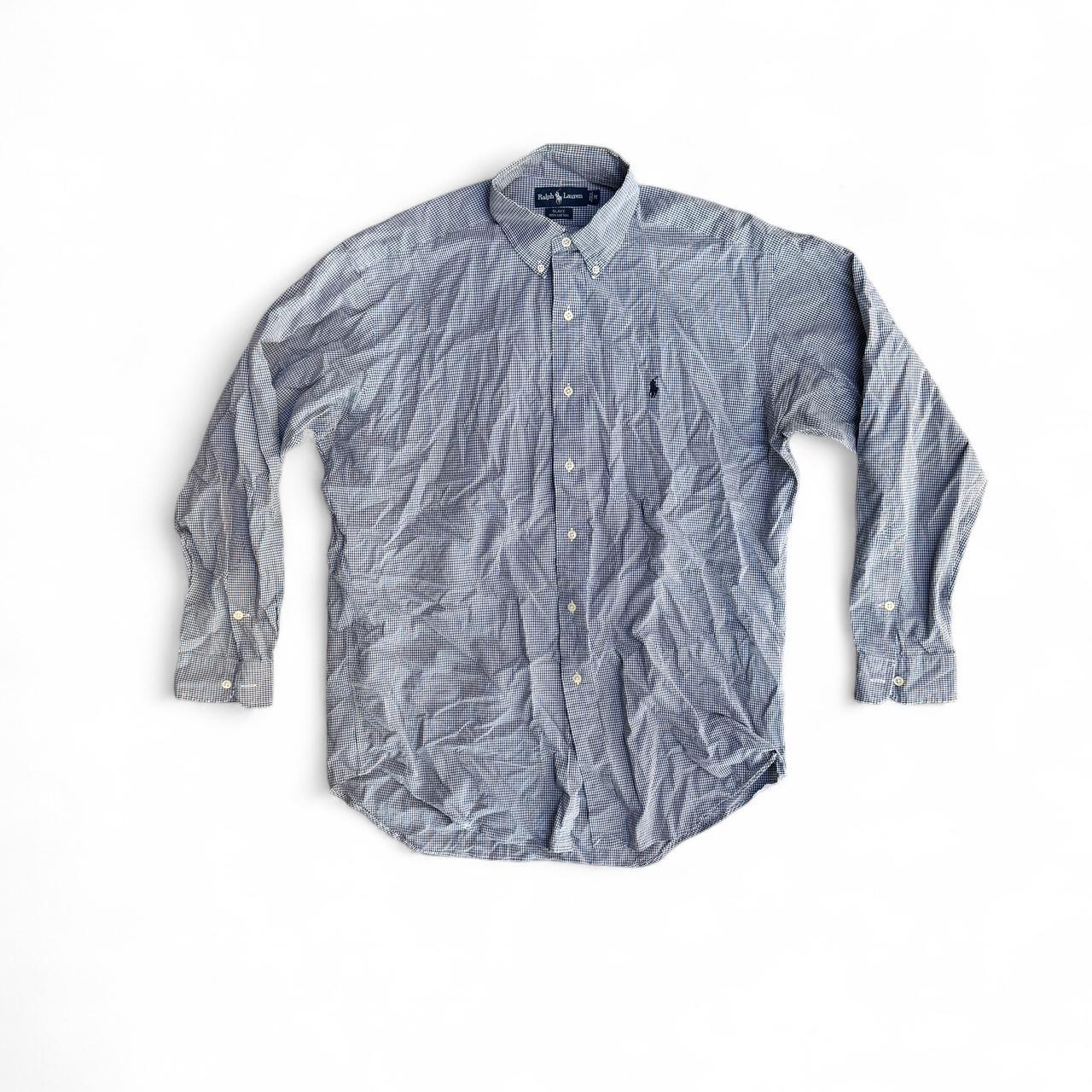Blue and white Polo Ralph Lauren button-up shirt