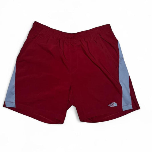 -Red and grey vintage north face shorts