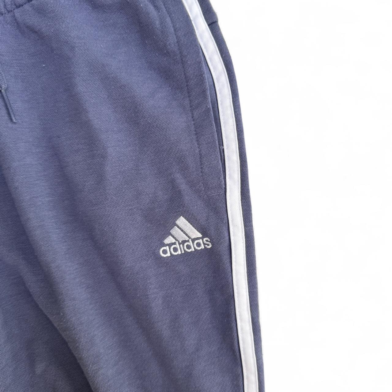 Adidas purple joggers with drawstring waist