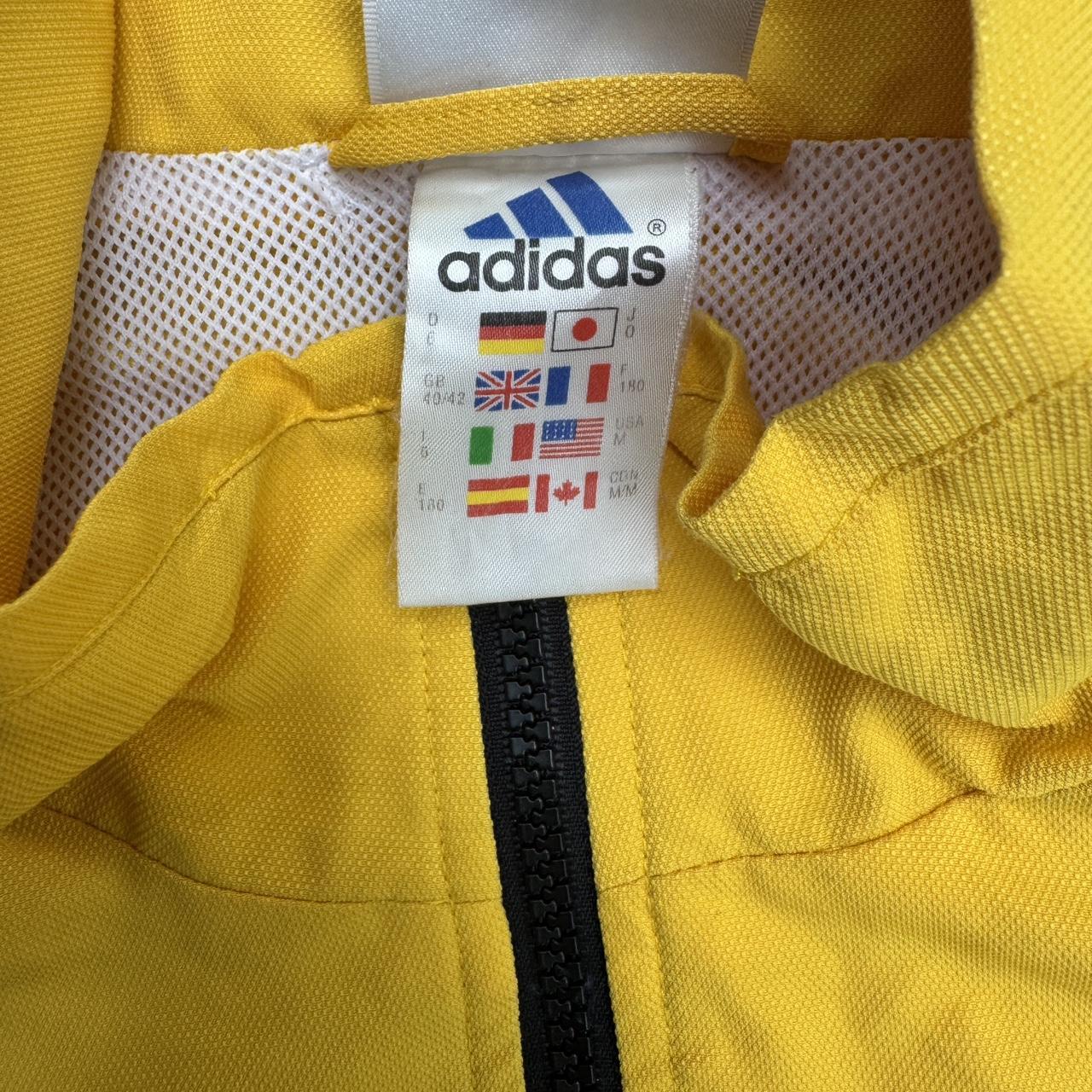 Bankeryds SK Yellow Adidas windbreaker jacket with embroidered logo and zip pockets