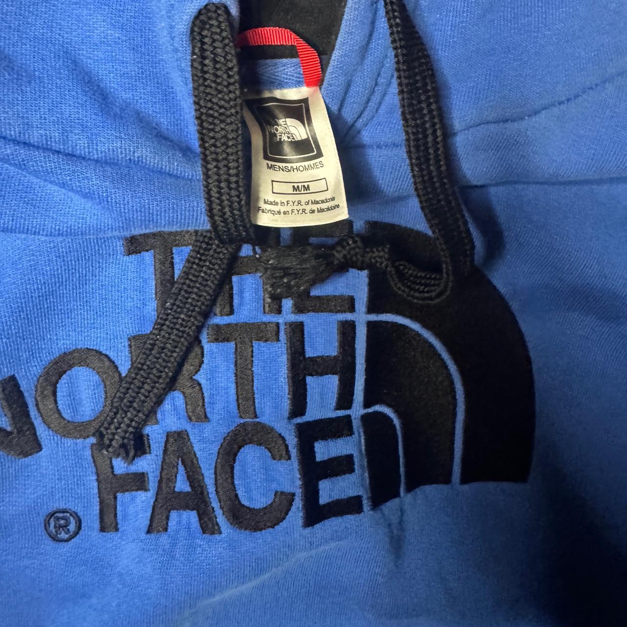 -blue north face hoodie