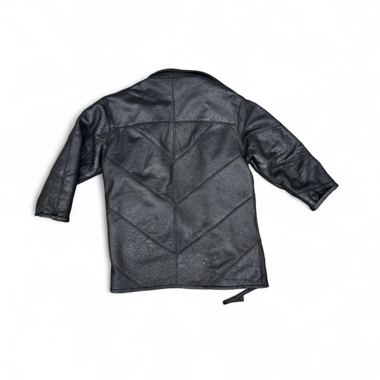 Leather shearling lined jacket