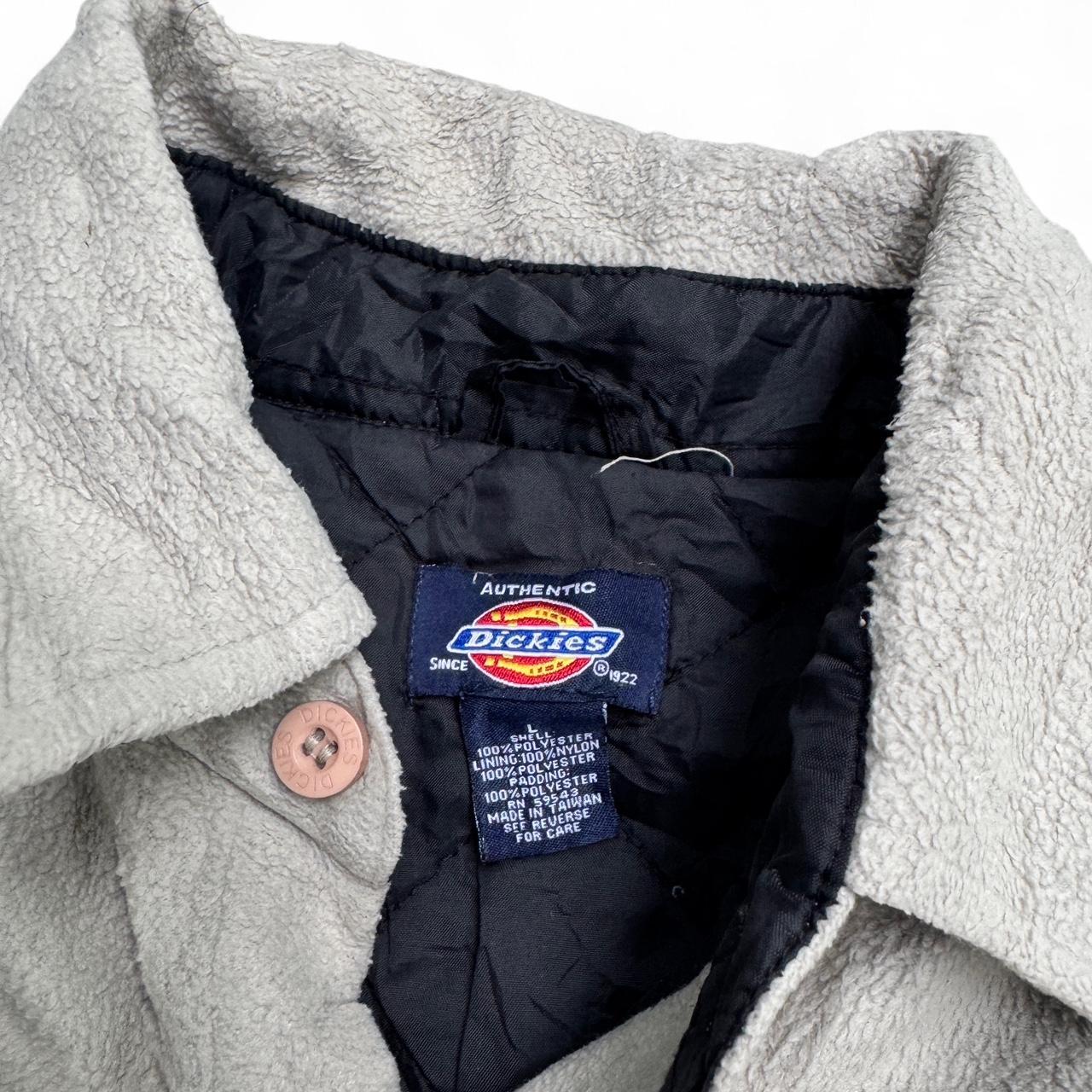 Cream Dickies button-up fleece jacket