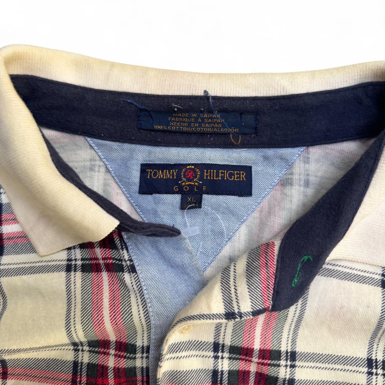 Tommy Hilfiger plaid golf polo shirt