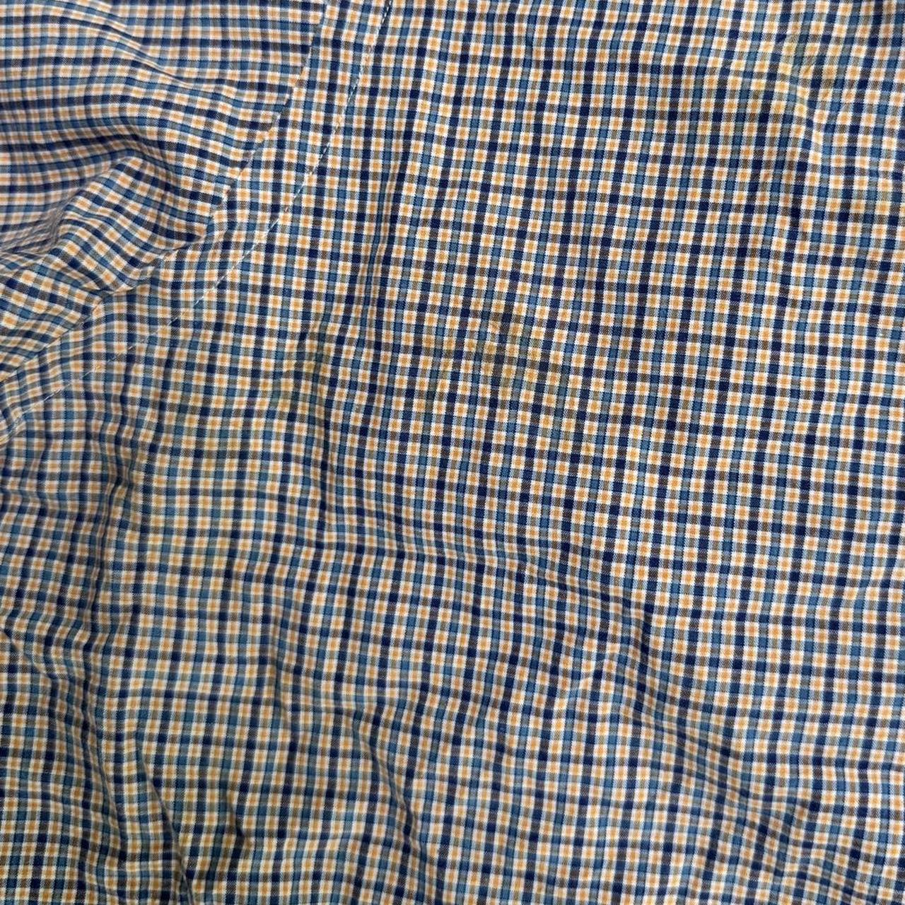 Ralph Lauren blue and orange plaid button-up shirt