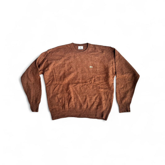 Brown Lacoste knitted sweater