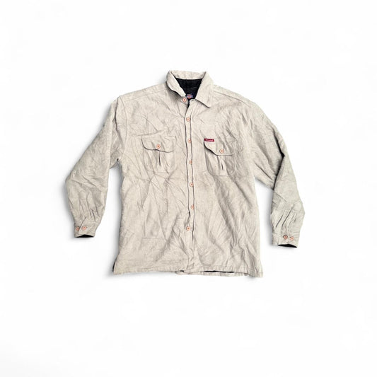 Cream Dickies button-up fleece jacket