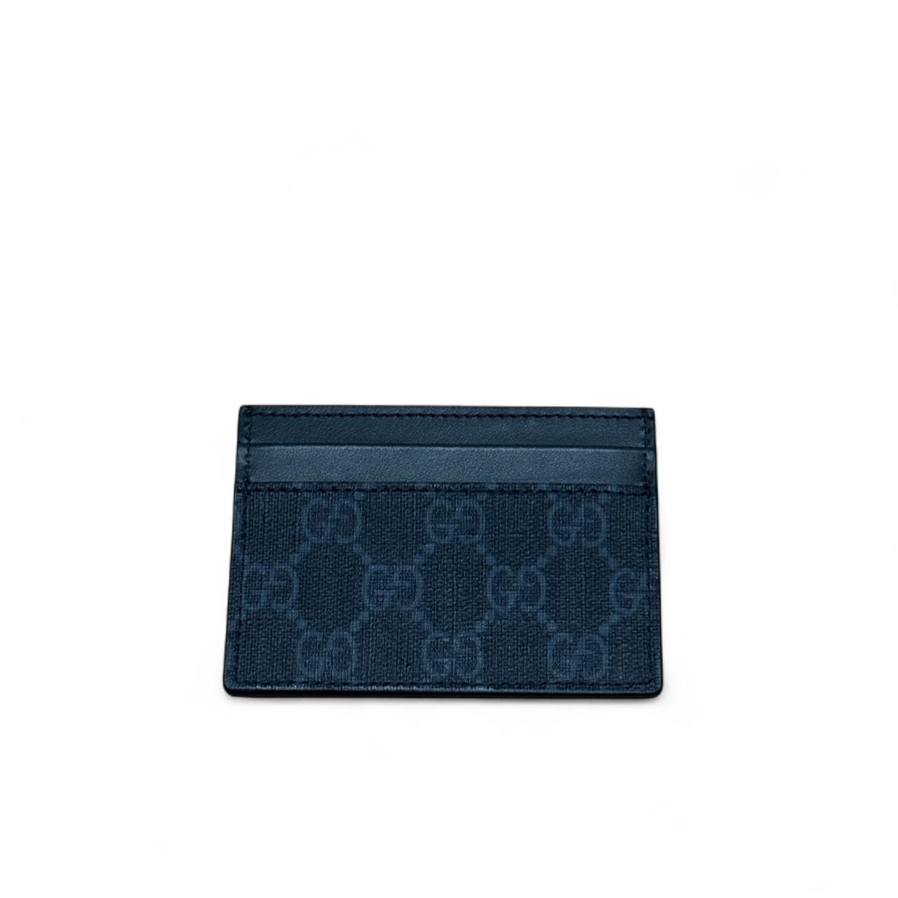 Gucci Black & Grey GG Card Holder – Brand New