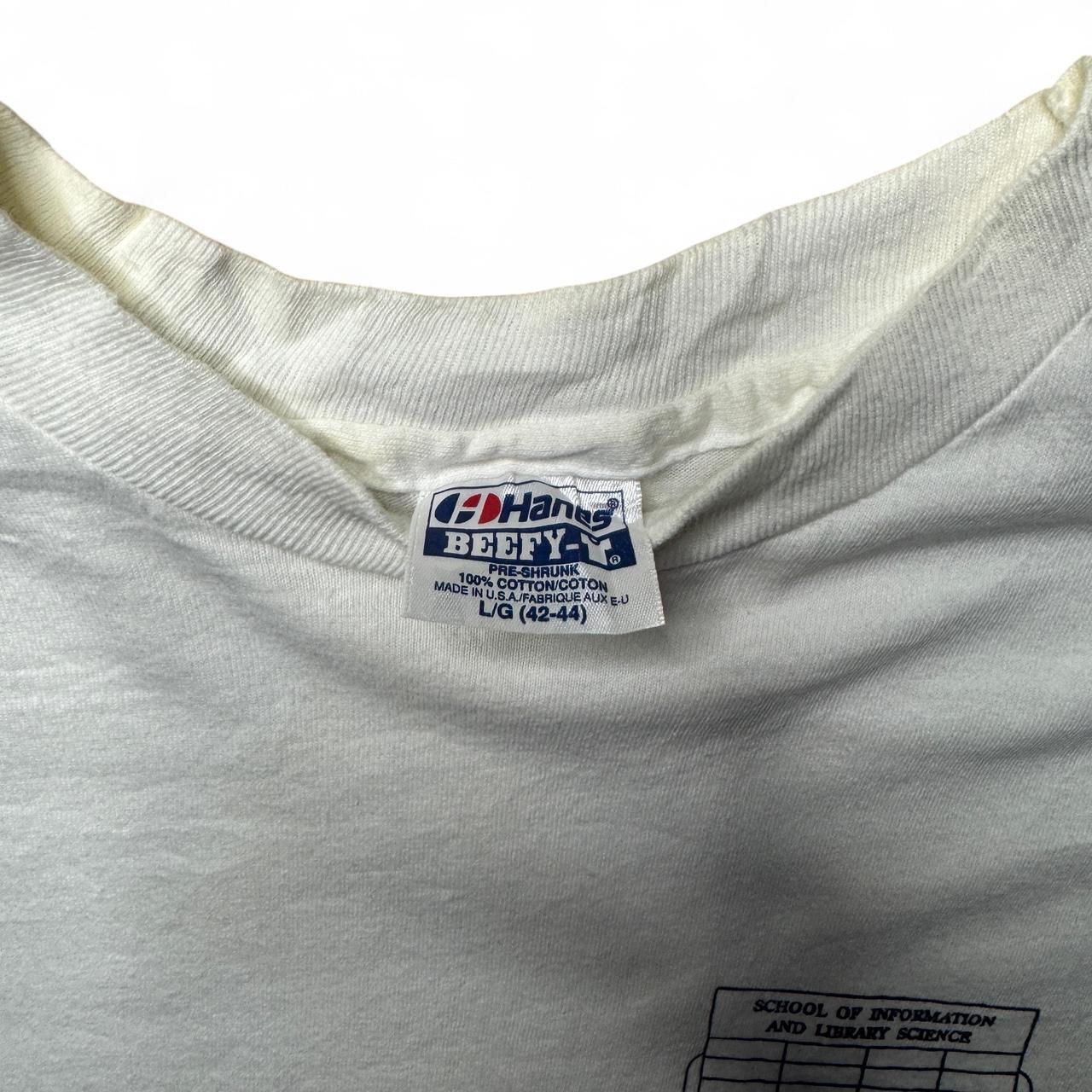 -white vintage single stitch UNC tee