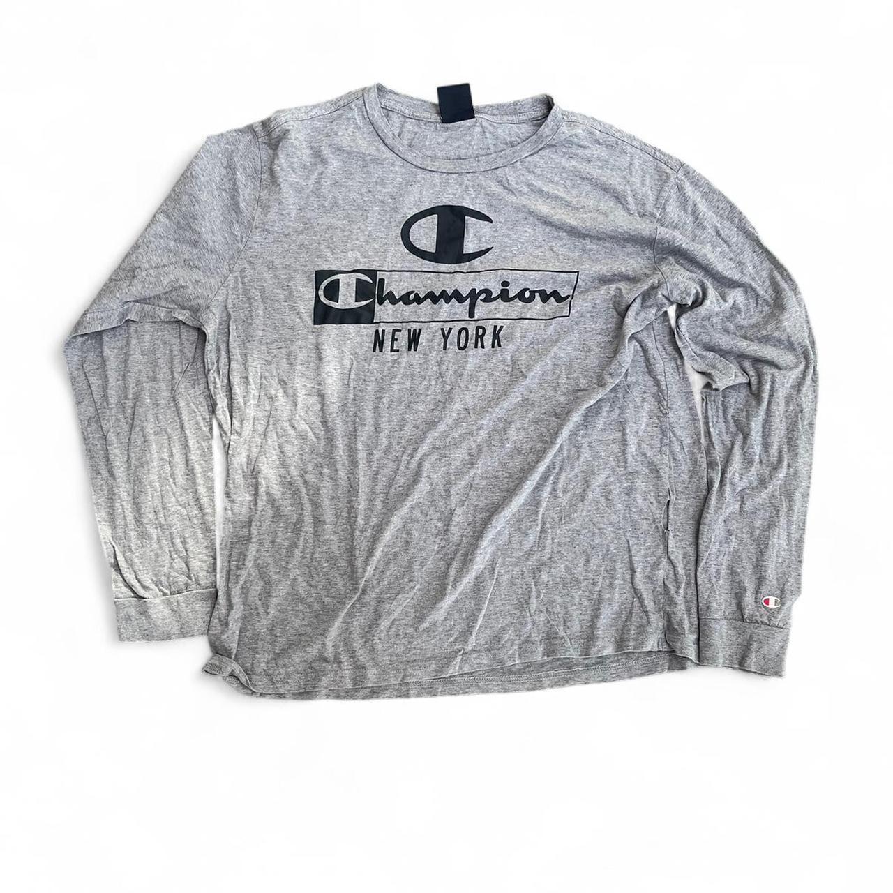 Grey long sleeved champion tee