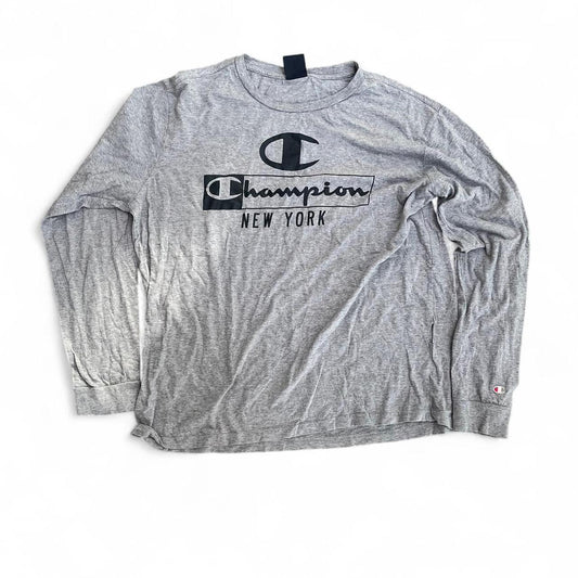 Grey long sleeved champion tee